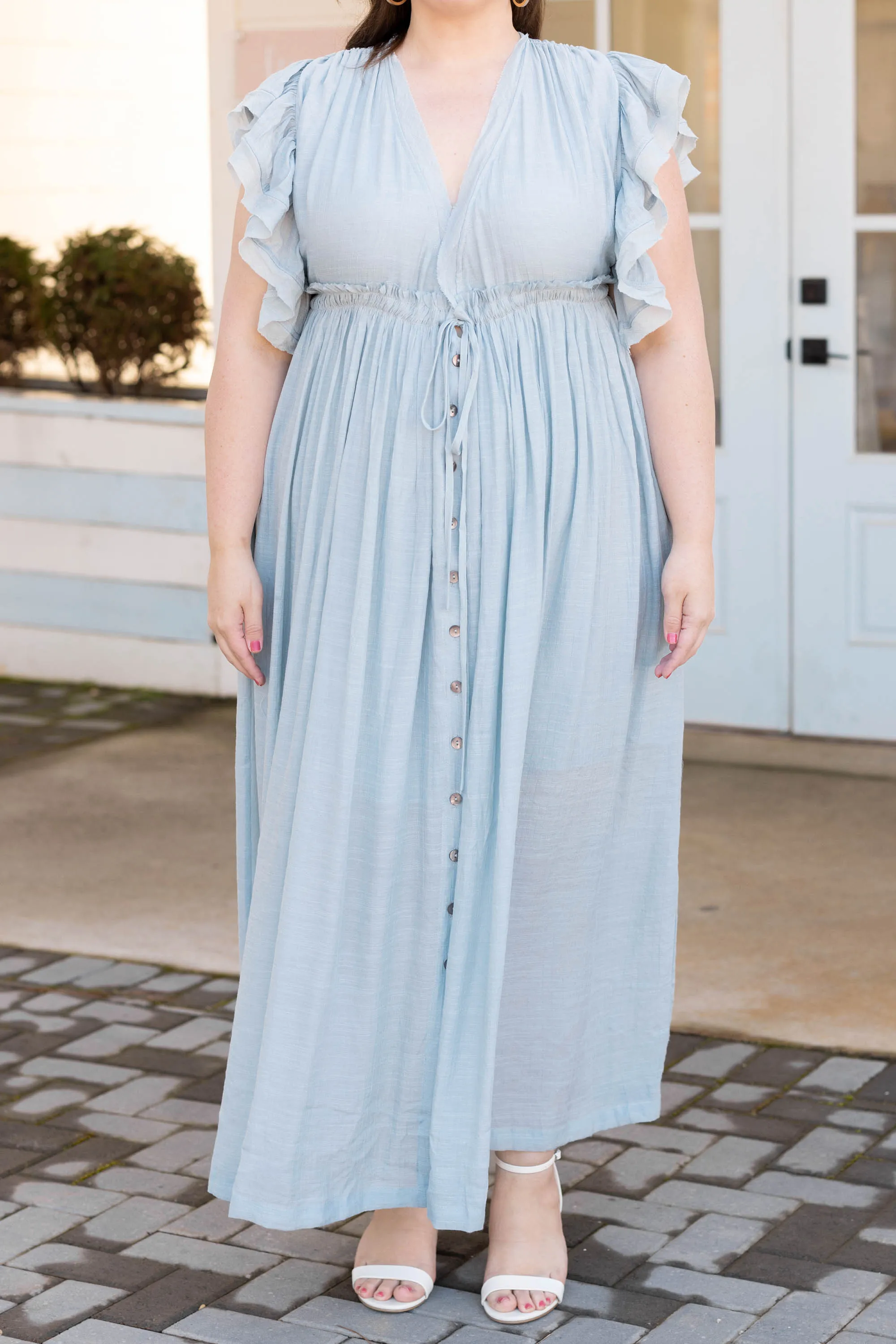 Stunning Vibes Maxi Dress, Misty Blue