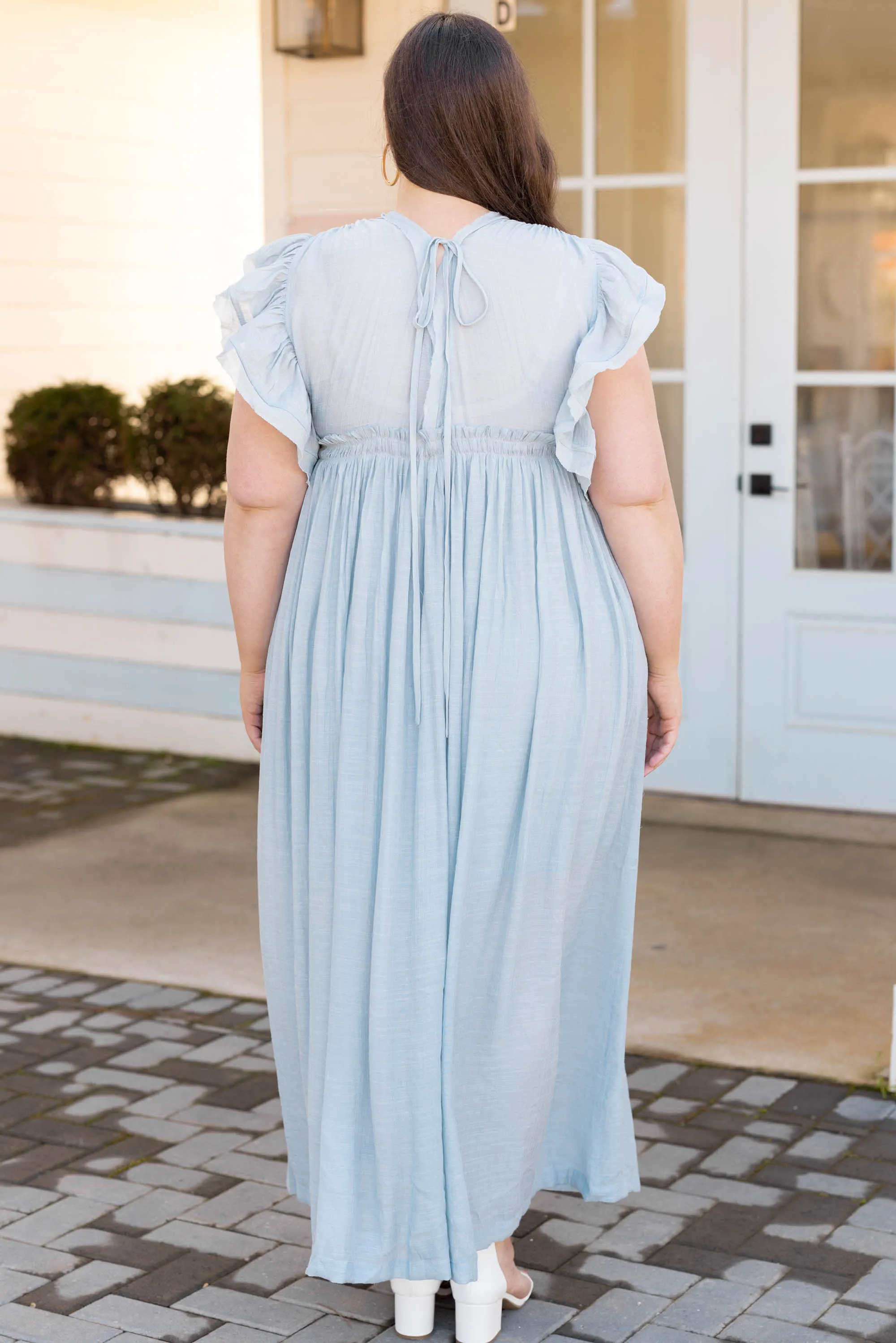 Stunning Vibes Maxi Dress, Misty Blue