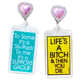 Support Group 80's Keychain Earrings