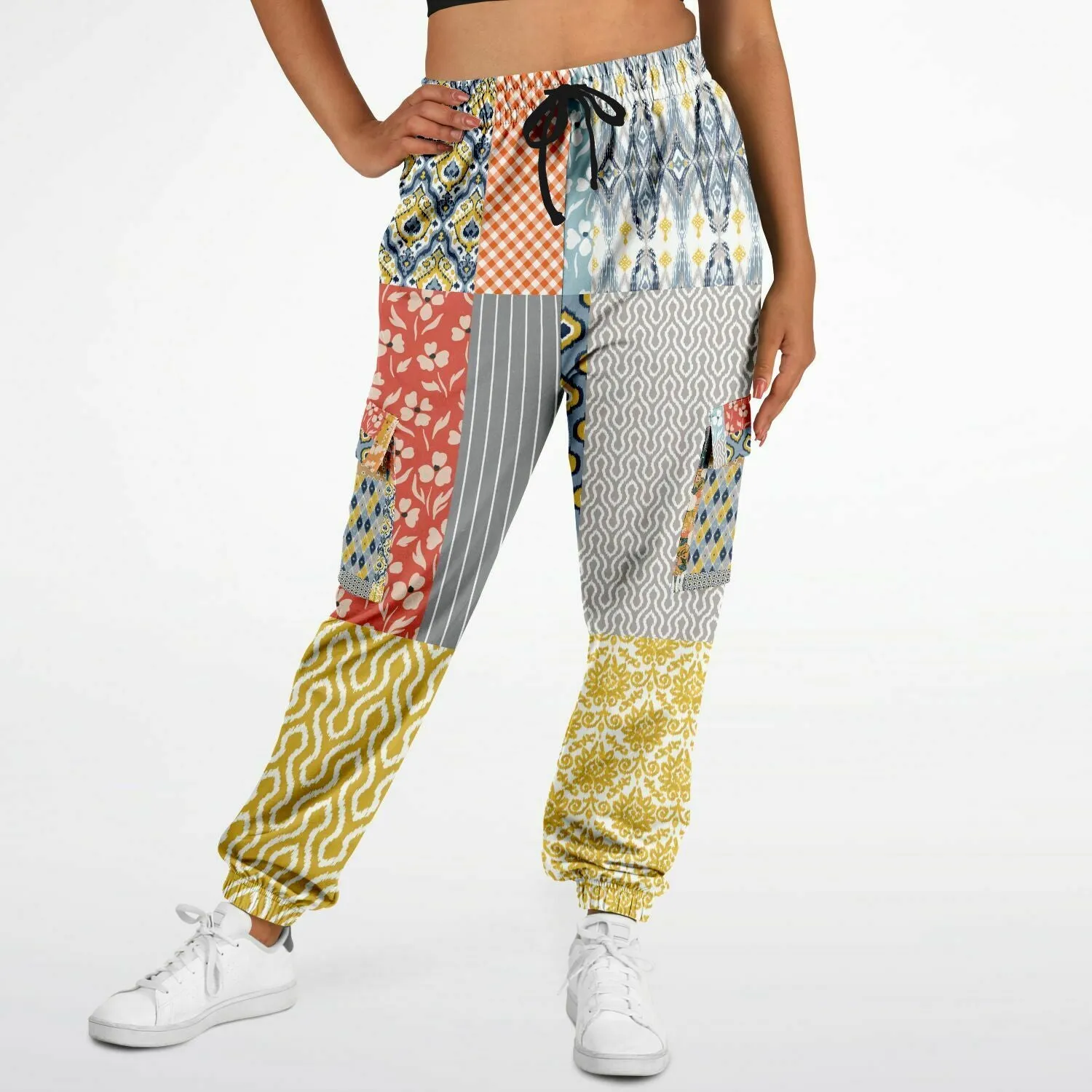 Tallulah Bankhead Yellow Patchwork Unisex Cargo Sweats