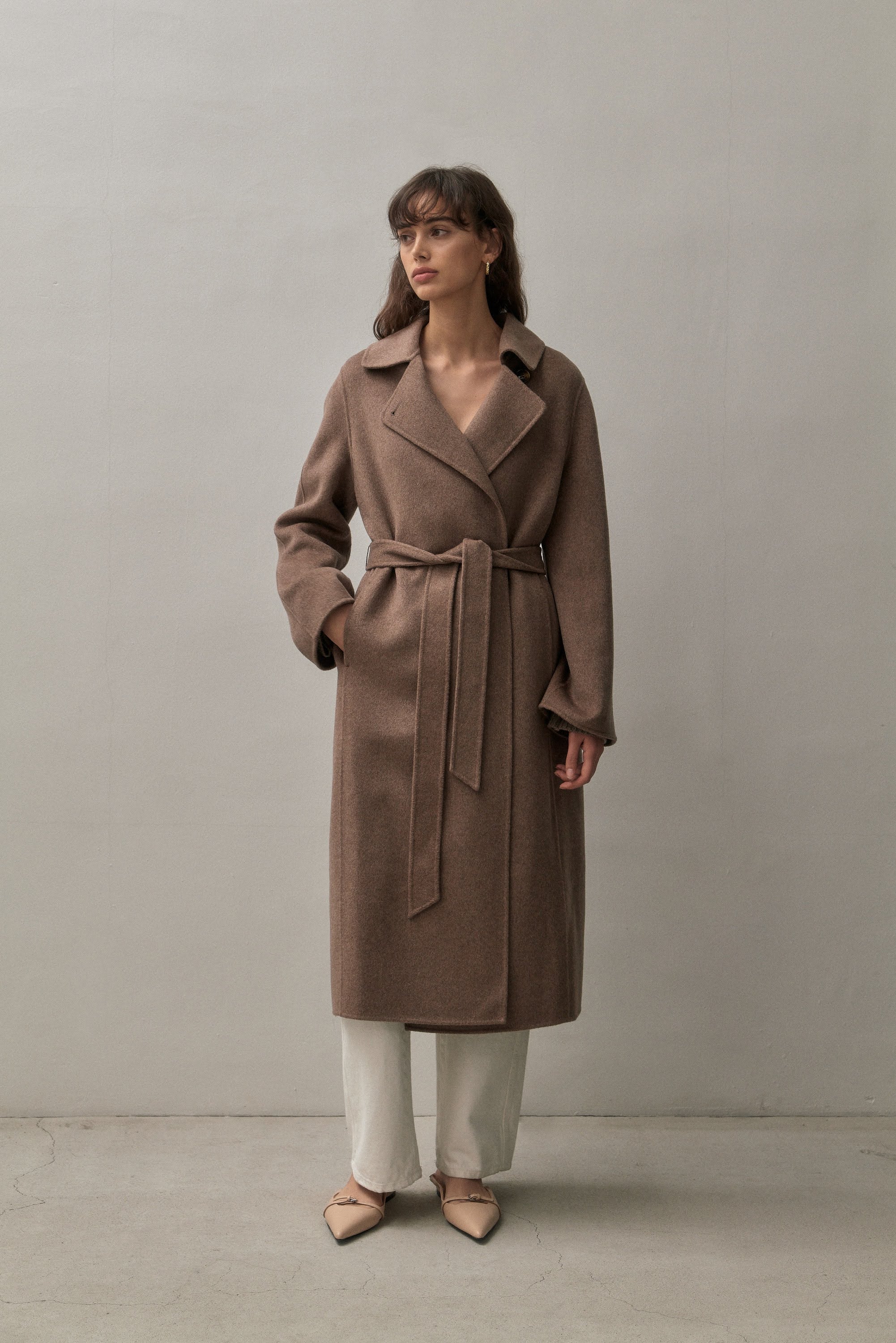 THE TAILORED COAT - CHOCOLATE MELANGE