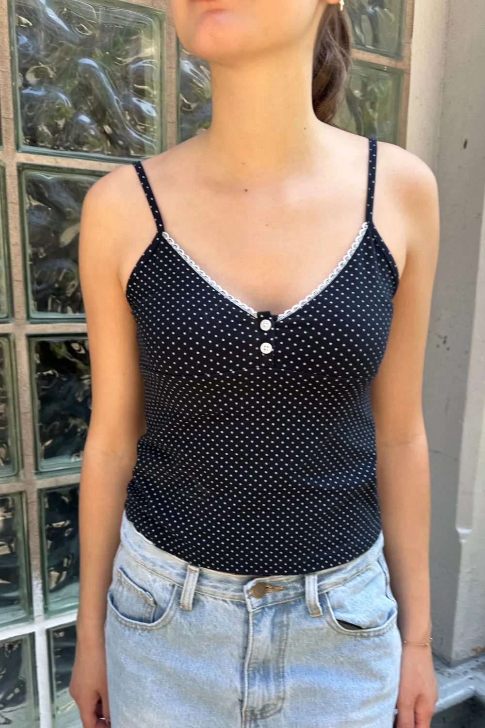 Tiffany Cotton Polka Dot Tank