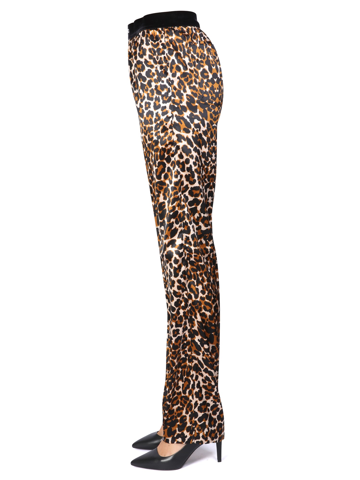 TOM FORD    SILK PANTS WITH ANIMAL PRINT