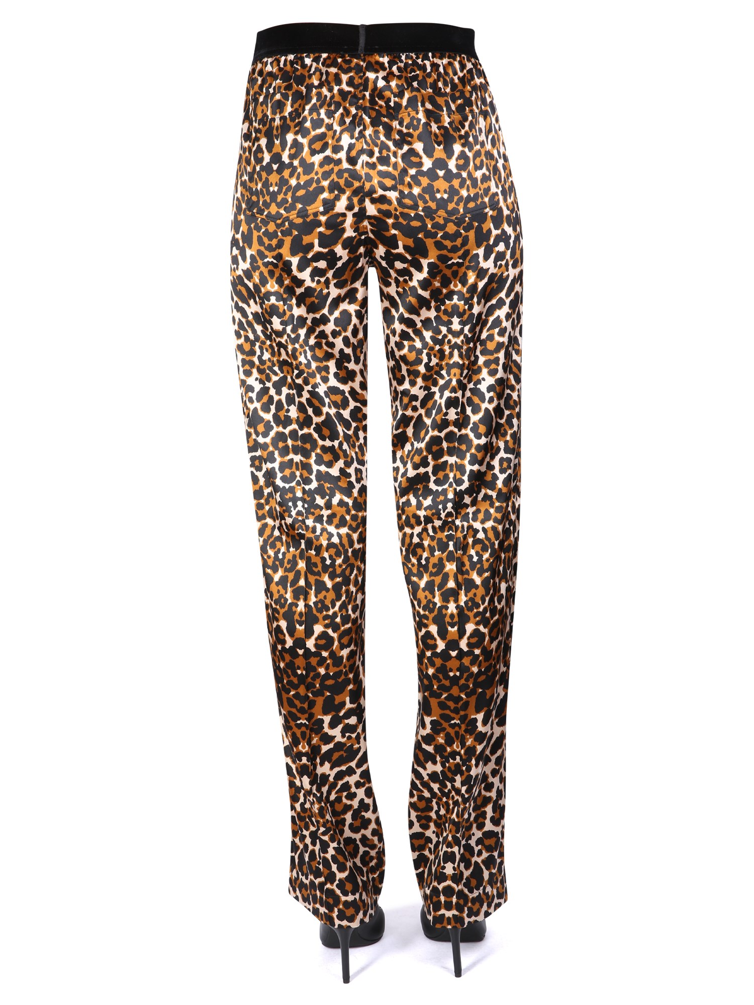 TOM FORD    SILK PANTS WITH ANIMAL PRINT