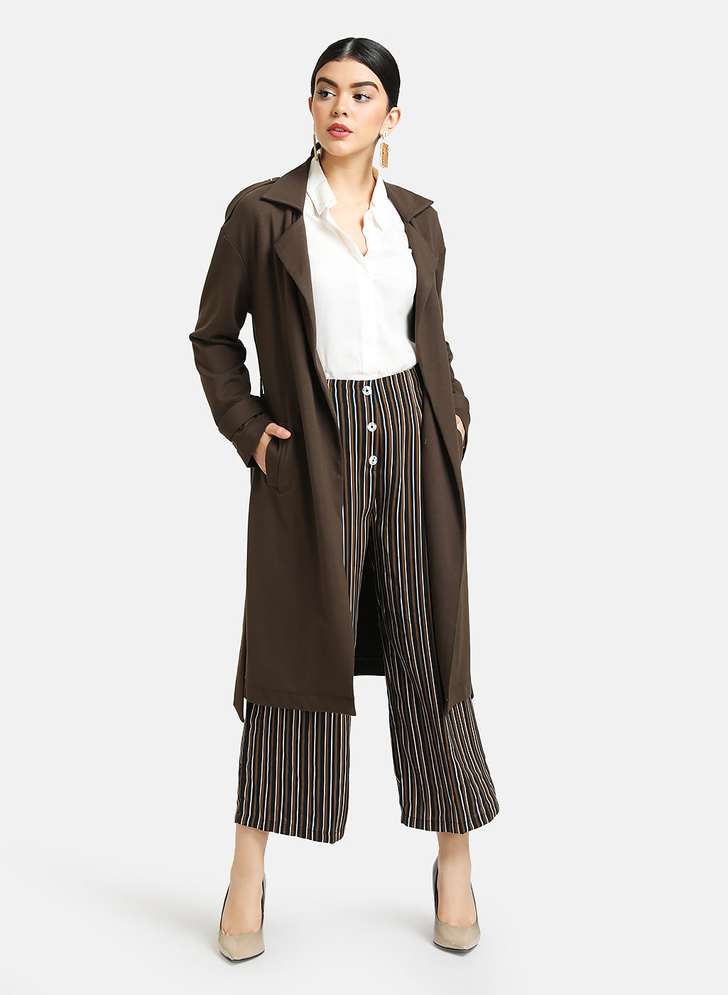 Trench Coat With Belt Detail