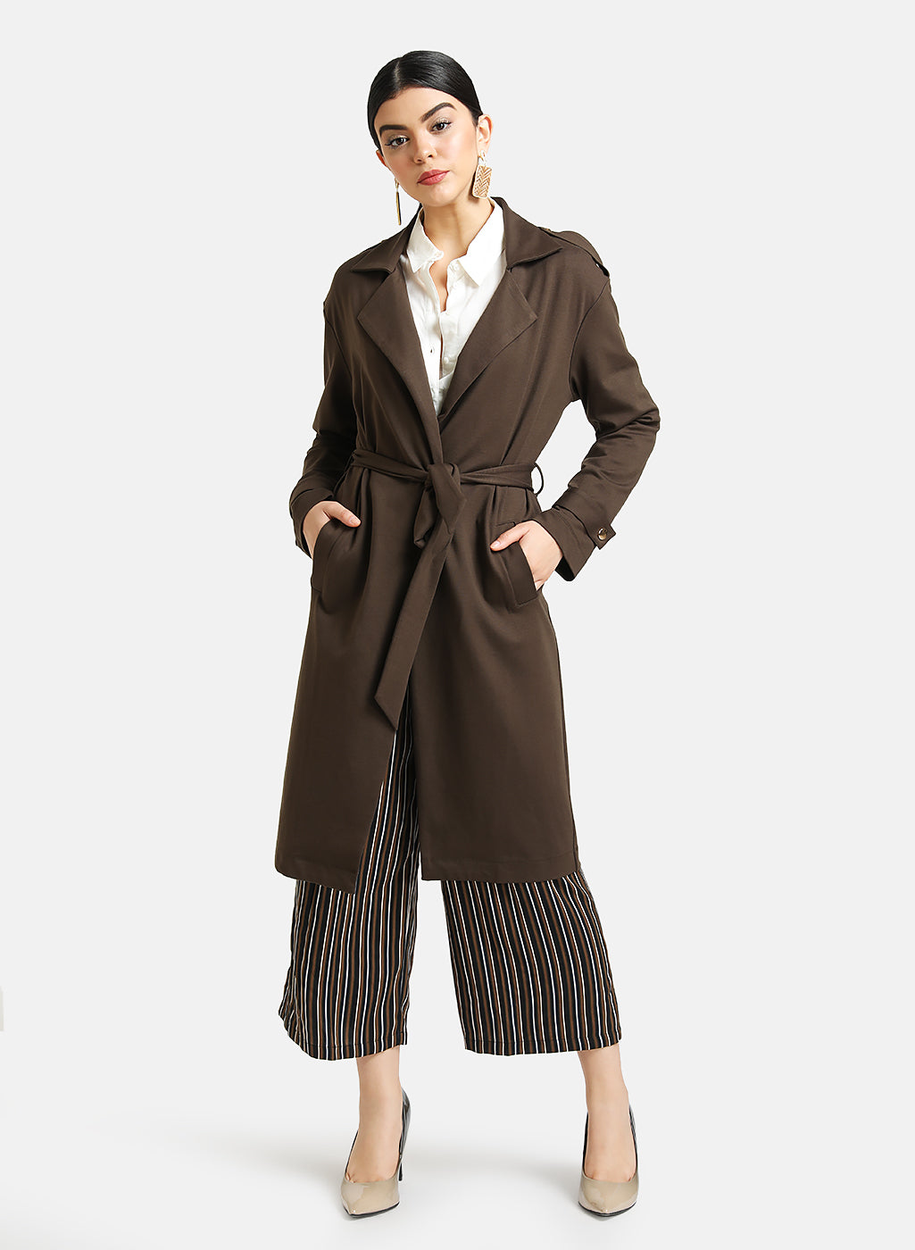 Trench Coat With Belt Detail