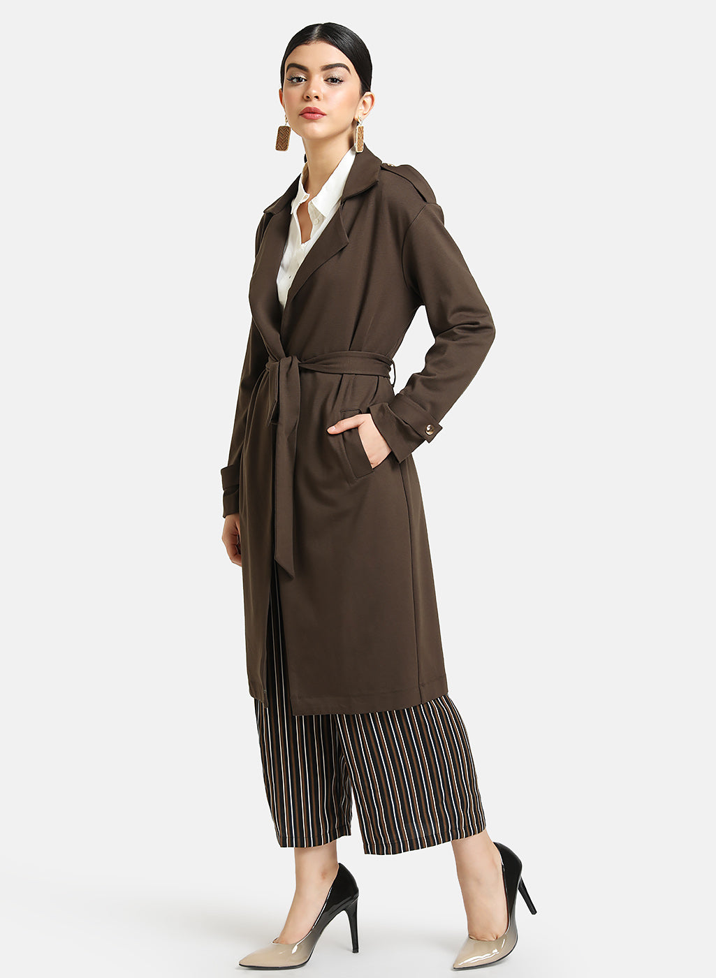 Trench Coat With Belt Detail