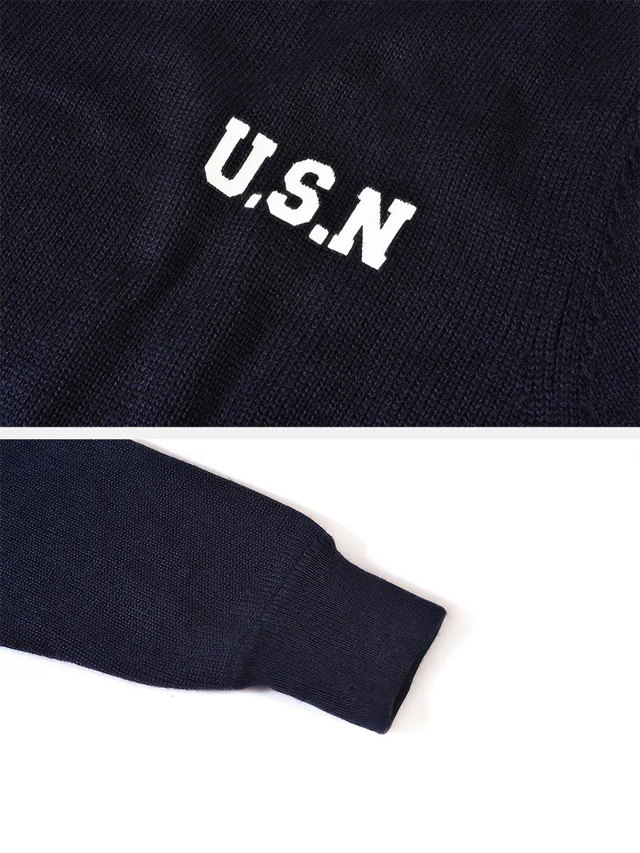 U.S.N Logo Wool Sweater