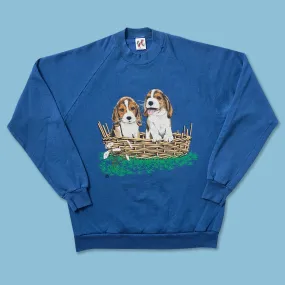 Vintage Dogs Sweater Small