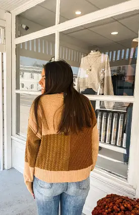 Wavy Textured Knit Sweater