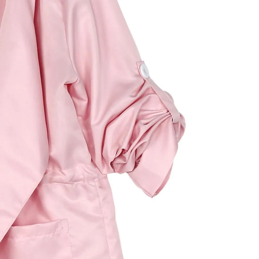 Windbreaker Women Pink Loose Hoodies Long Sleeve Coats Freah Color Autumn Blouse Coats Manteaux Femme#C905 SM6