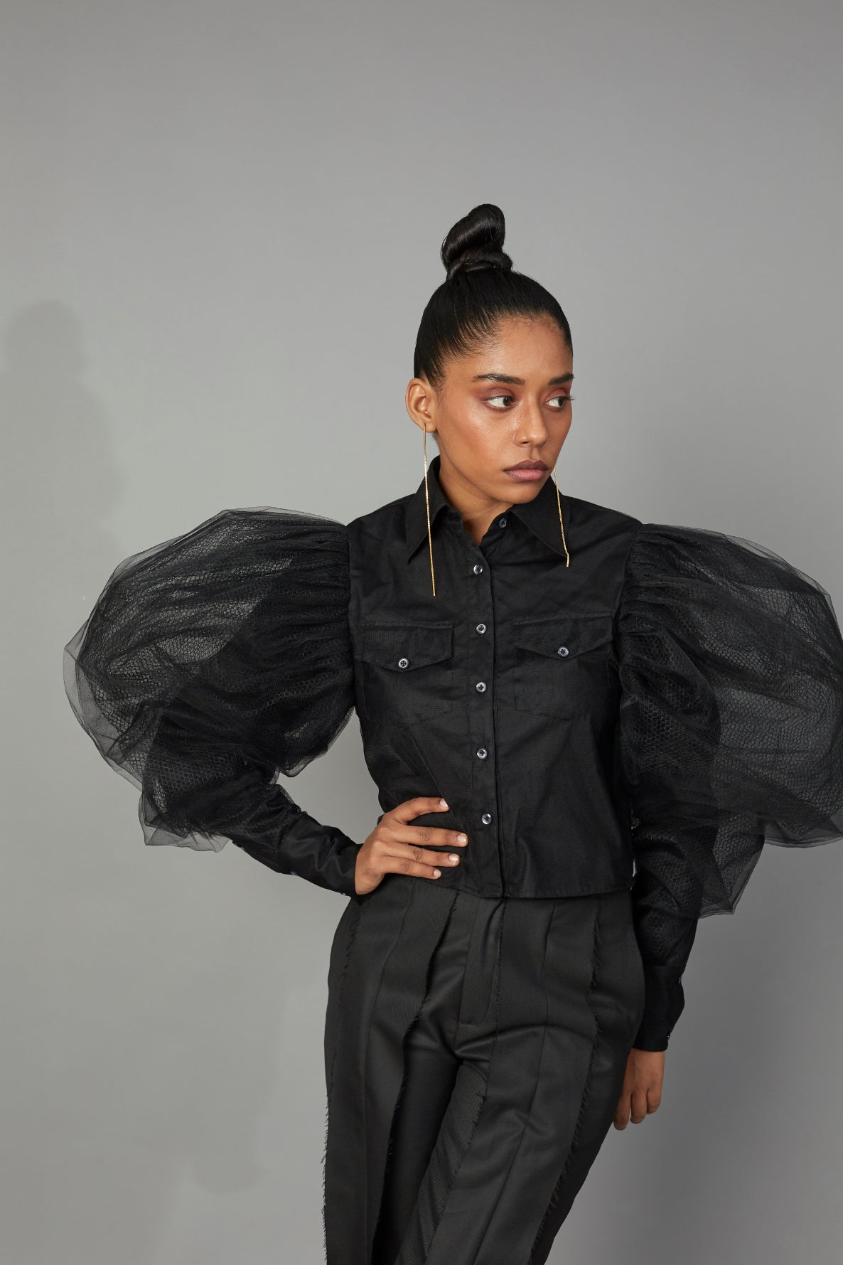 WOLF WING TULLE BLOUSE