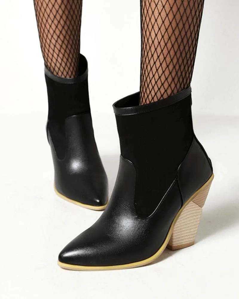 Women's Fashion Split Joint Zipper Boots