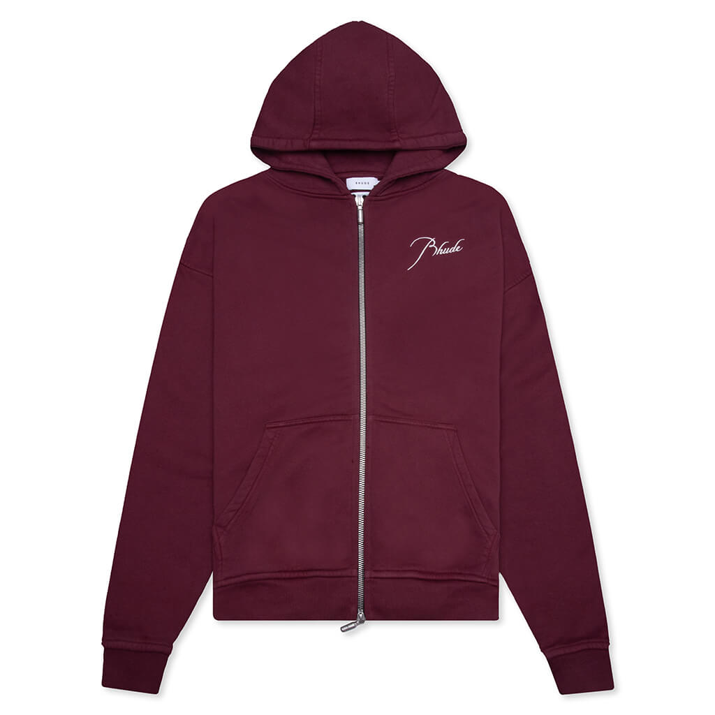 Zip Up Hoodie - Bordeux