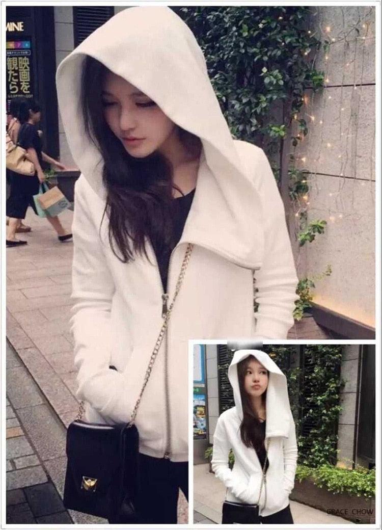 Zipper Cardigan Sweatshirt Cloak Hoodie