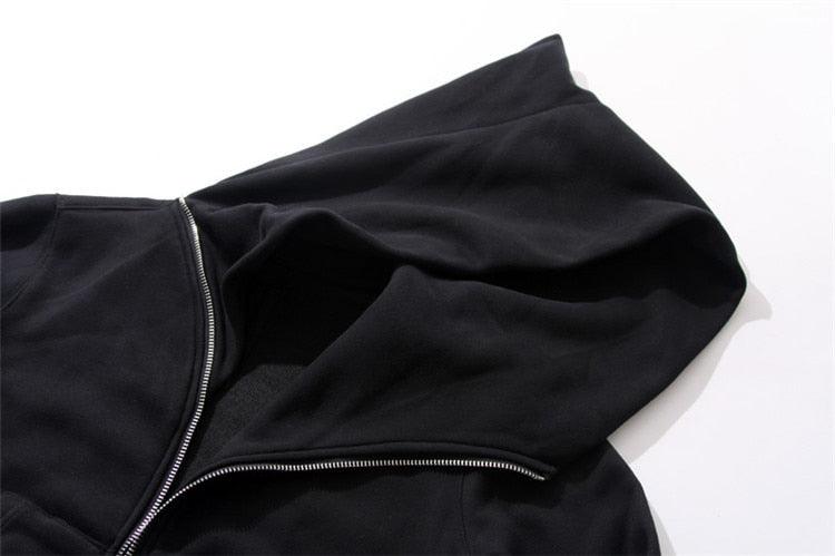 Zipper Cardigan Sweatshirt Cloak Hoodie