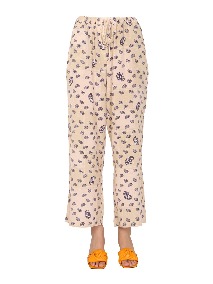 ÊTRE CÉCILE    SILK PAISLEY PRINT PANTS